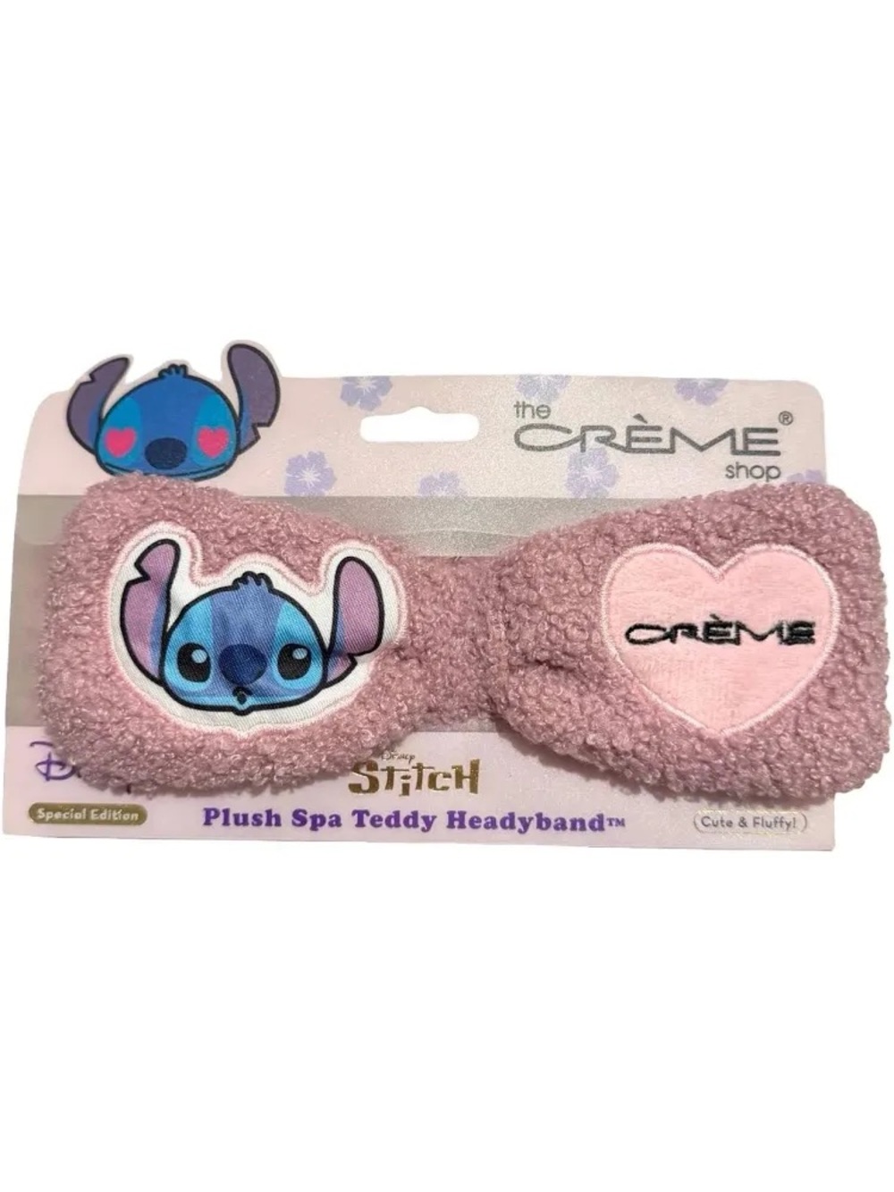 The Crème Shop x Stitch Pink Plush Spa Teddy Headband